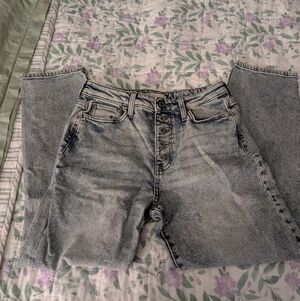 So 5/27W Acid Wash Highest Rise Mom Jean
